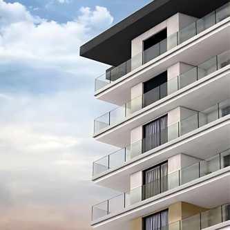 KIT N50, Garde-corps verre sur rail (sur mesure)