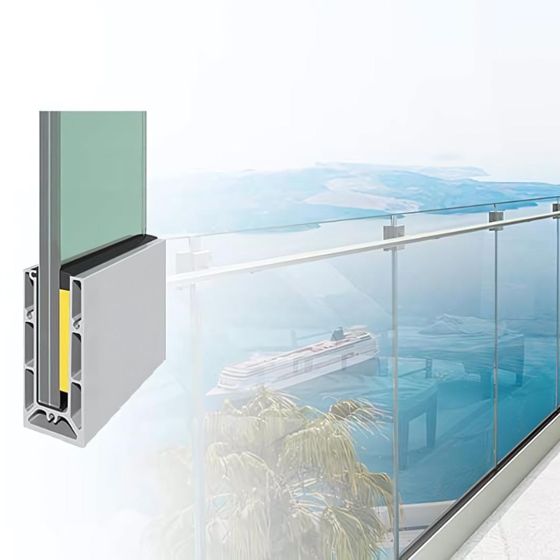 KIT N50, Garde-corps verre sur rail (sur mesure)