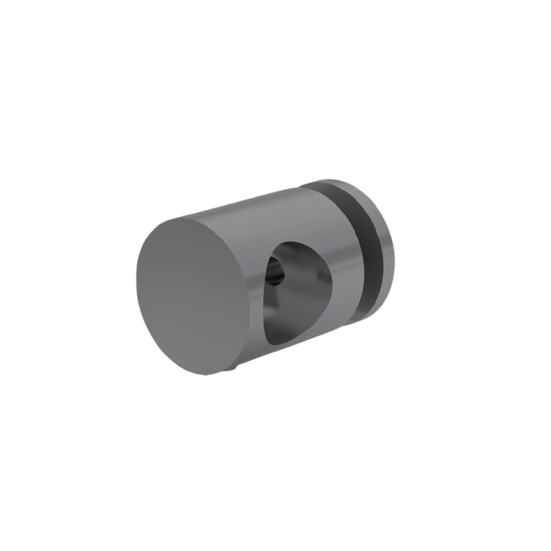 FIVE Railing Gris Inox, Support plexiglass pour tube Ø16 mm