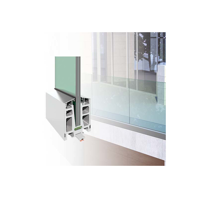 C50, Garde-corps verre sur rail (sur mesure)