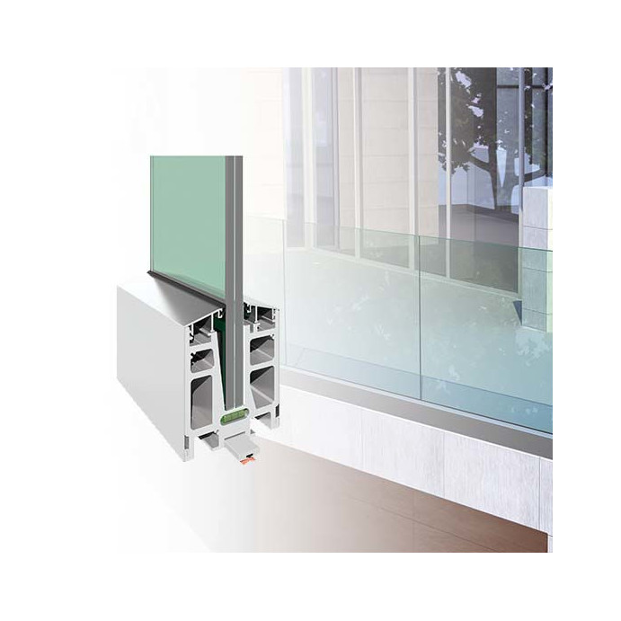 C50, Garde-corps verre sur rail (sur mesure)