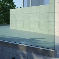 kit C50, Garde-corps verre sur rail (sur mesure)