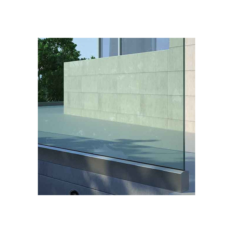 kit C50, Garde-corps verre sur rail (sur mesure)