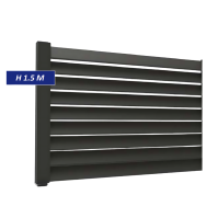F60 LOUVER Anthracite, Clôture aluminium persienne [H 1.5 m]