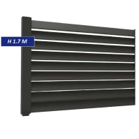 F60 LOUVER Anthracite, Clôture aluminium persienne [H 1.7 m]