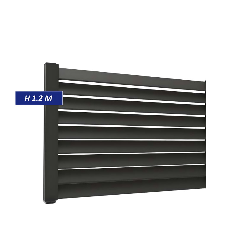 F60 LOUVER Anthracite, Clôture aluminium persienne [H 1.2 m]