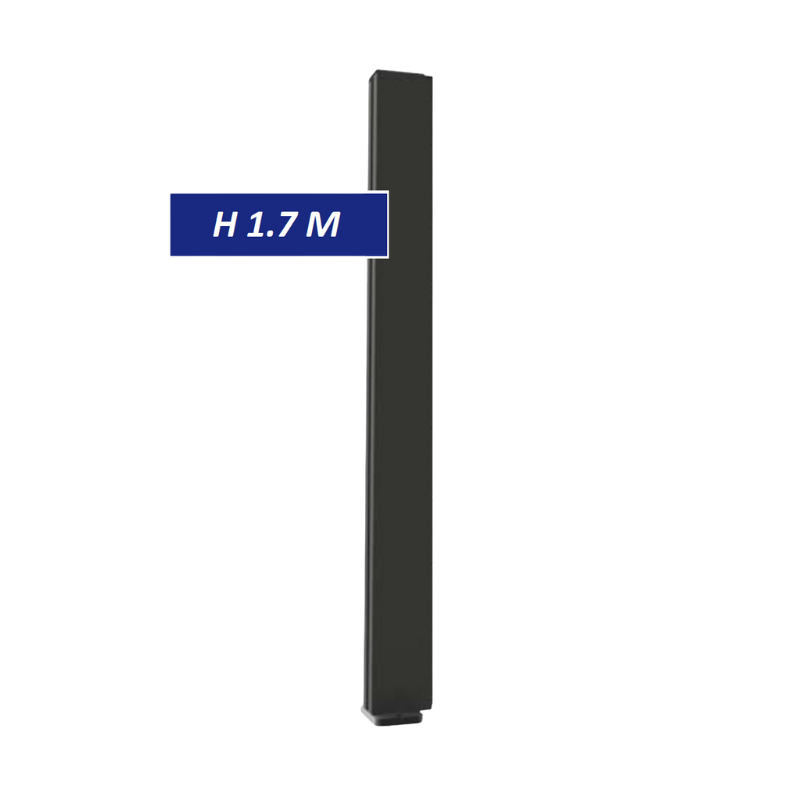 F60/F60 LOUVER Anthracite, Poteau de clôture aluminium, [H 1700 mm]