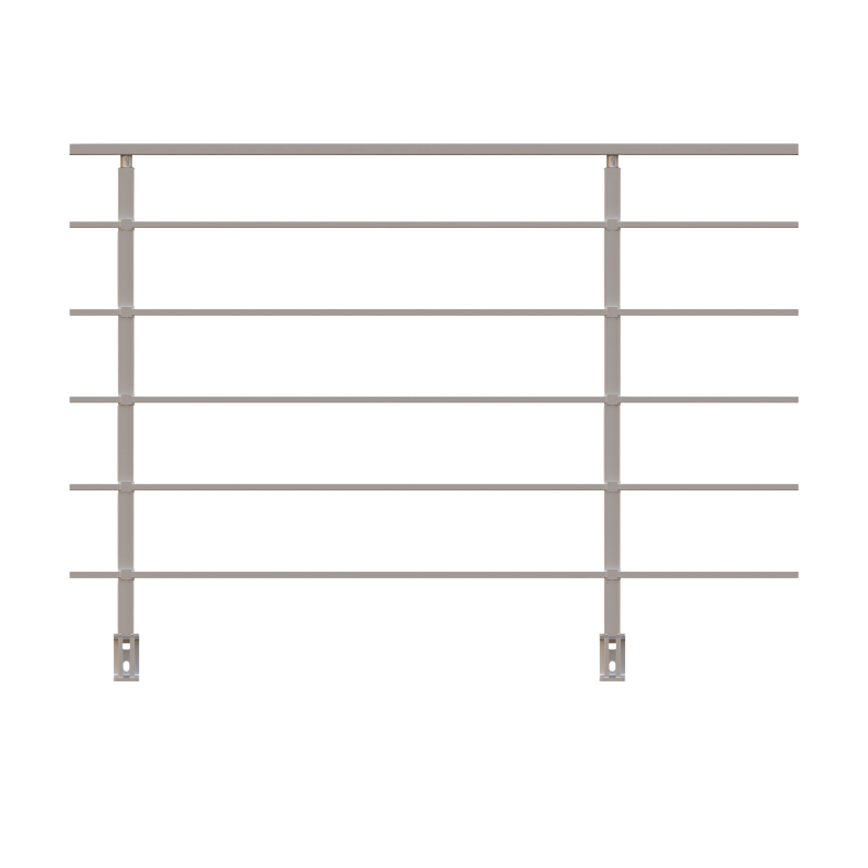 ECO Square, KIT garde-corps Alu 5 tubes fixation latérale