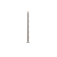 ECO Square, Poteau garde-corps 5 tubes, fixation à plat