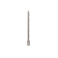 ECO Square, Poteau garde-corps 5 tubes, fixation latérale