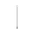 SUR Round, Poteau garde-corps aluminium, fixation à plat