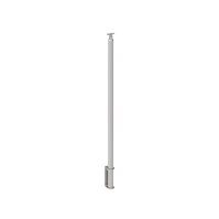 ECO SUR Round, Poteau garde-corps aluminium, fixation latérale