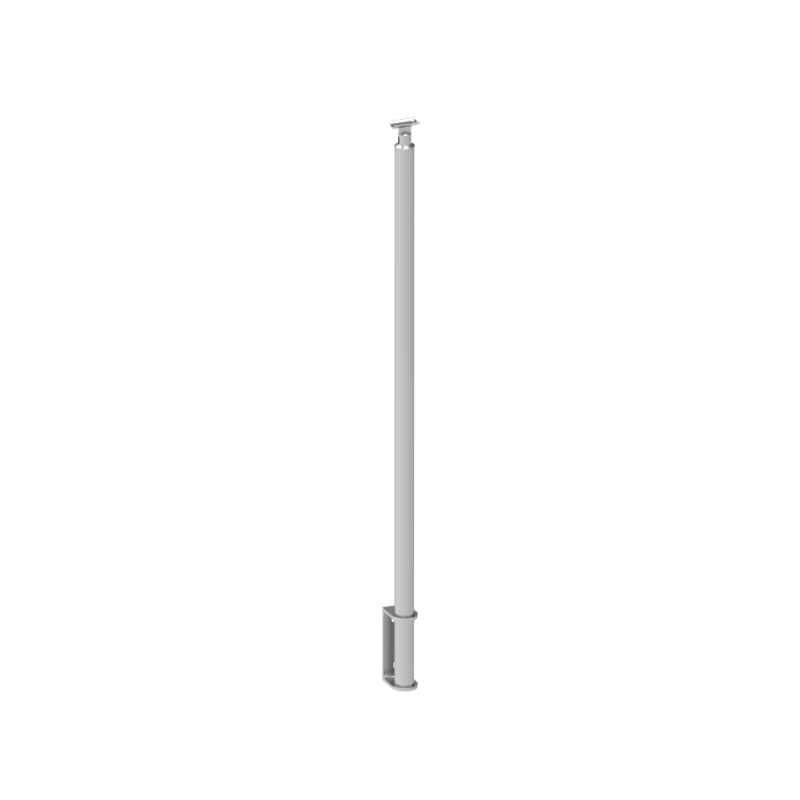 ECO SUR Round, Poteau garde-corps aluminium, fixation latérale