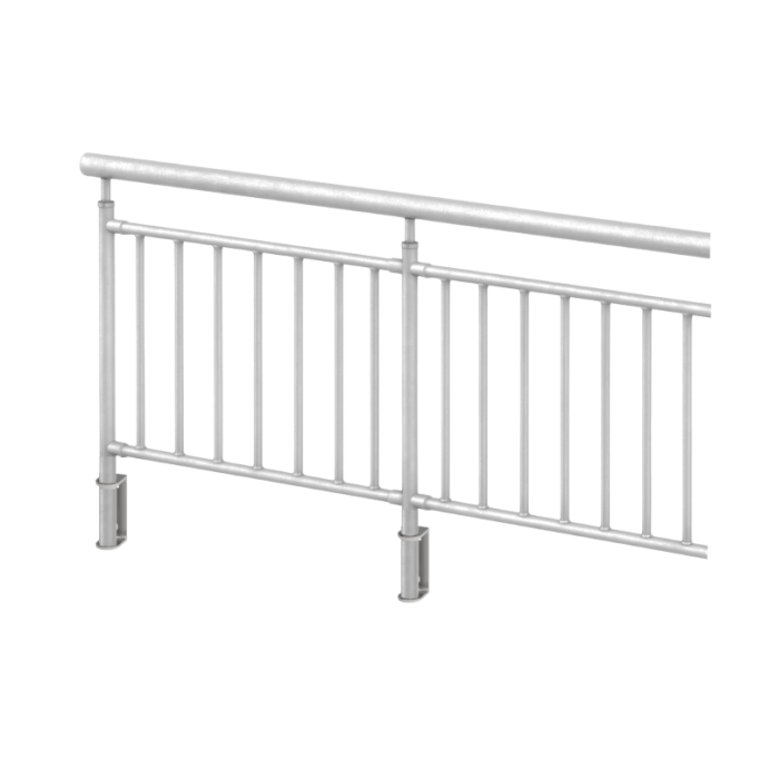 SUR Round, Garde-corps 8 tubes verticaux en fixation latérale SUR Round, Garde-corps 8 tubes verticaux en fixation latérale