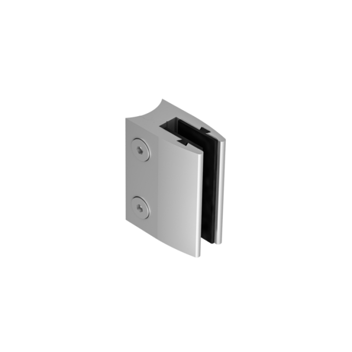 ECO Round Gris Inox, Pince à plexiglass pour poteau Ø40 mm