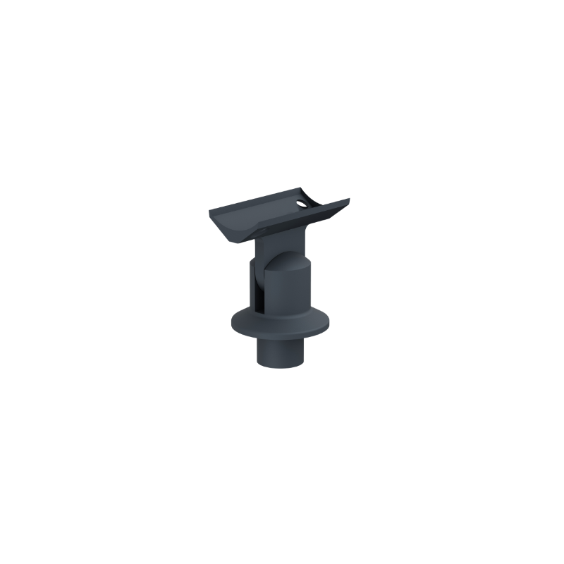 ECO Round Anthracite, Support orientable de main-courante Ø40 mm
