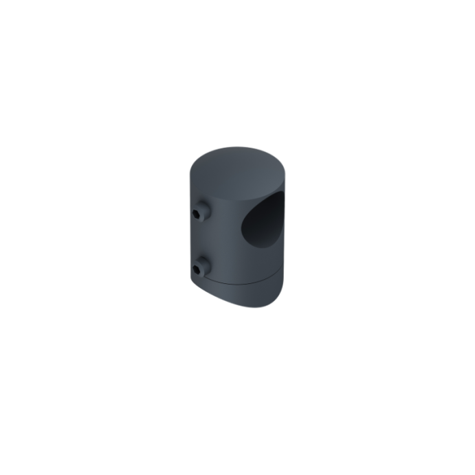 ECO Round Anthracite, Support orientable de tube Ø16 mm