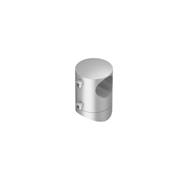 ECO Round Gris Inox, Support orientable de tube Ø16 mm