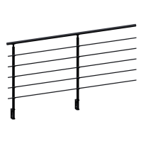 FIVE Railing Noir, Garde-corps 5 tubes, fixation latérale