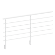 FIVE Railing Blanc, Garde-corps 5 tubes, fixation latérale