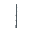 ECO Round Anthracite, Poteau plexi 2 tubes, fixation latérale