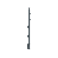 ECO Round Anthracite, Poteau plexi 2 tubes, fixation latérale