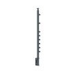 ECO Round Anthracite, Poteau 8 tubes, fixation latérale