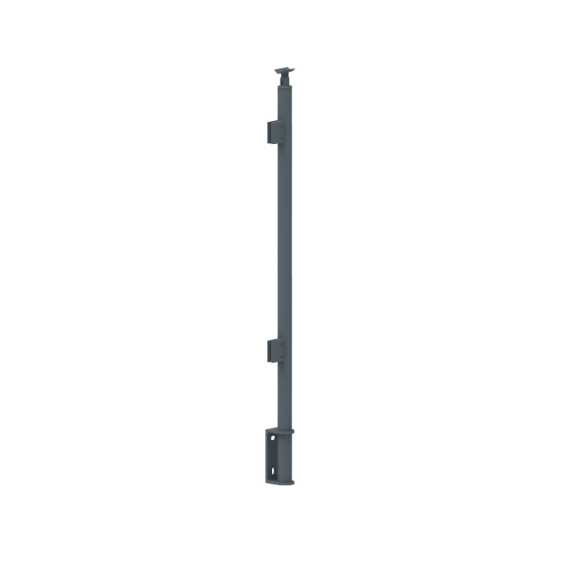 ECO Round Anthracite, Poteau plexiglass, fixation latérale