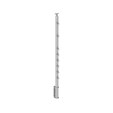 ECO Round Gris Inox, Poteau 8 tubes, fixation latérale