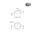 FIVE Railing Blanc, Embout de finition Ø40 mm