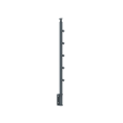 ECO Round Anthracite, Poteau 5 tubes, fixation latérale