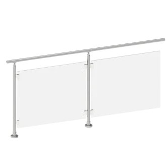 ELEGANT Round, KIT garde-corps Verre fixation à plat