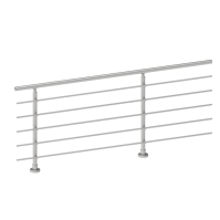 ECO Round, Garde-corps 5 tubes, fixation à plat