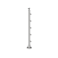 ECO Round, Poteau garde-corps 5 tubes, fixation latérale