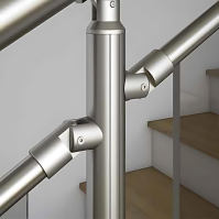 ELEGANT Round Plus, Connecteur tube Ø26 mm orientable sur poteau
