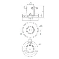 ECO Round Anthracite, Platine de fixation à plat