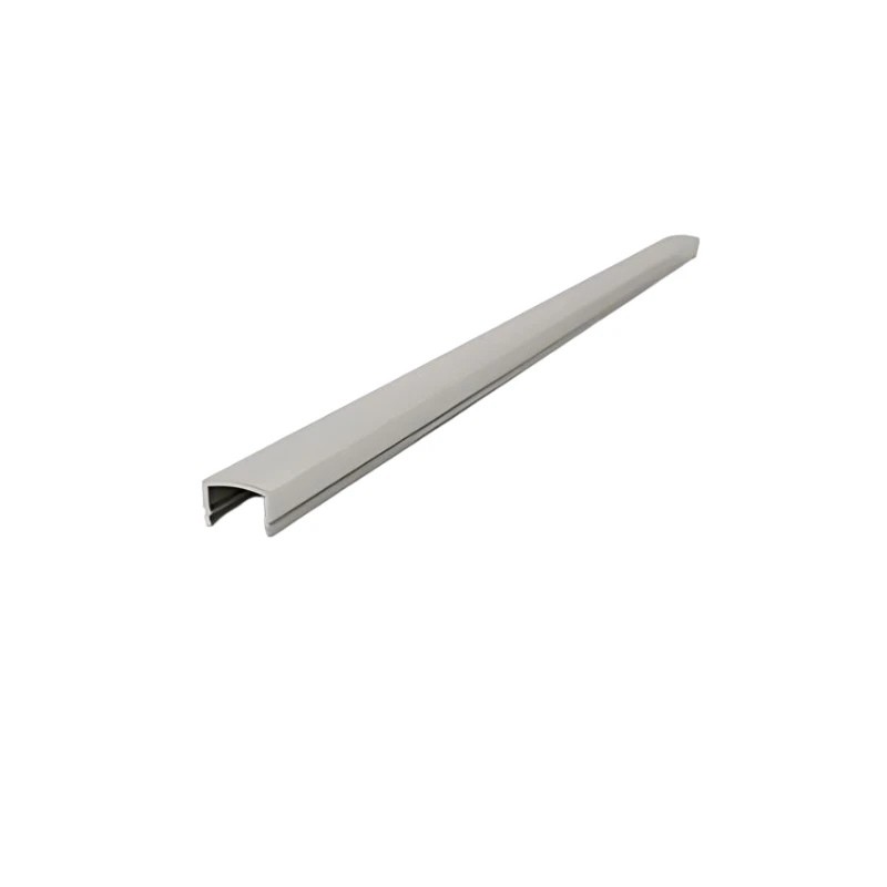 ECO Round Gris Inox, Poteau garde-corps aluminium, fixation latérale