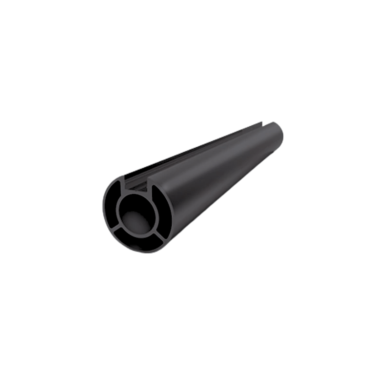 ECO Round Anthracite, Poteau garde-corps aluminium, fixation latérale