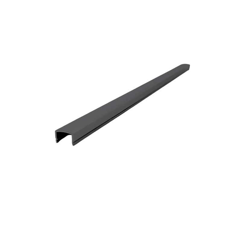 ECO Round Anthracite, Poteau garde-corps aluminium, fixation à plat