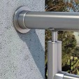 FIVE Railing Gris Inox, Platine murale Ø40 mm