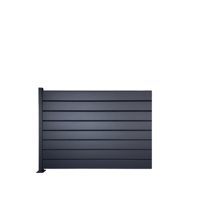 MCFENCE Anthracite, Clôture aluminium persienne à platine [H 1.40 m]