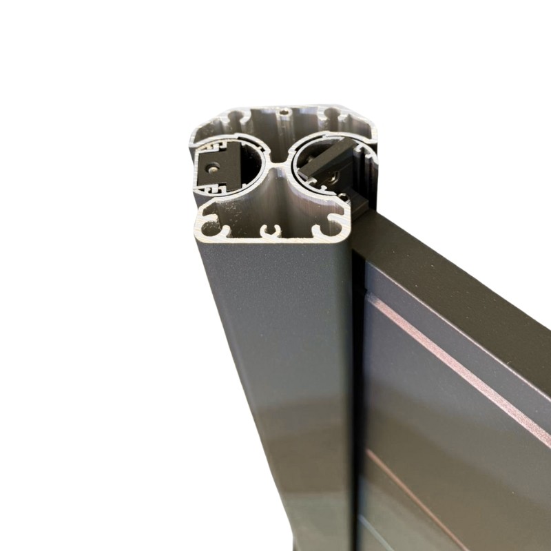 MCFENCE Anthracite, Clôture aluminium persienne à sceller [H 1.40 m]