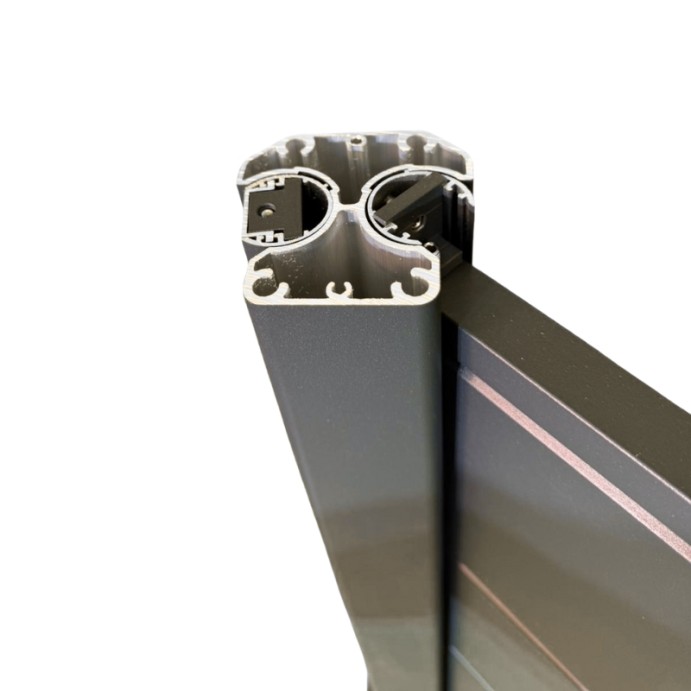 MCFENCE Anthracite, Clôture aluminium persienne à sceller [H 1.40 m]