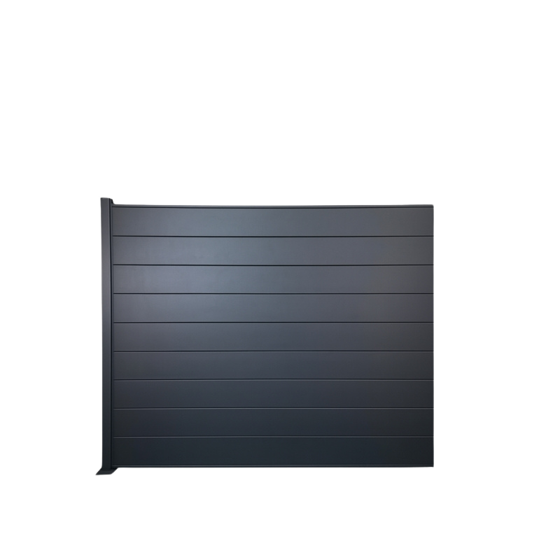 MCFENCE Anthracite, Clôture aluminium pleine à platine [H 1.40 m]