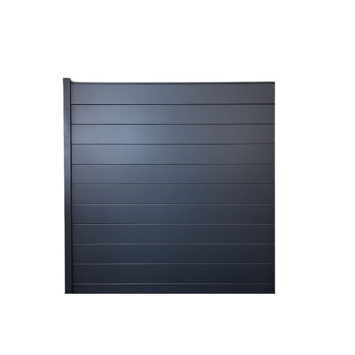 MCFENCE Anthracite, Clôture aluminium pleine à sceller [H 1.85 m]