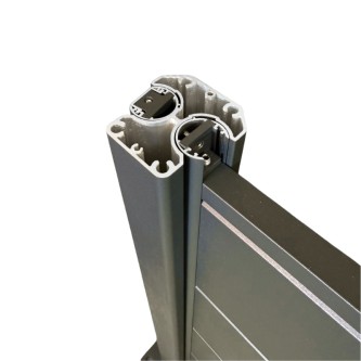 MCFENCE Anthracite, Poteau clôture multiangle à platine [H 0.65m]