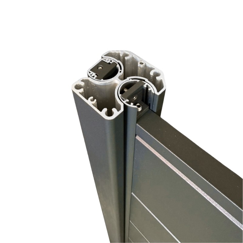 MCFENCE Anthracite, Clôture aluminium persienne à sceller [H 1.40 m]