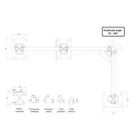 MCFENCE Anthracite, Poteau clôture multiangle à platine [H 0.95m]