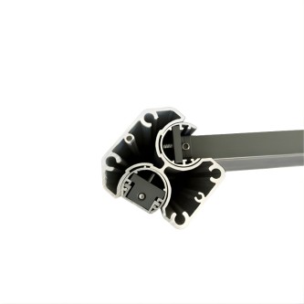 MCFENCE Anthracite, Poteau clôture multiangle à platine [H 1.40m]