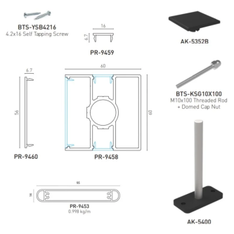 F60 Anthracite, Clôture...